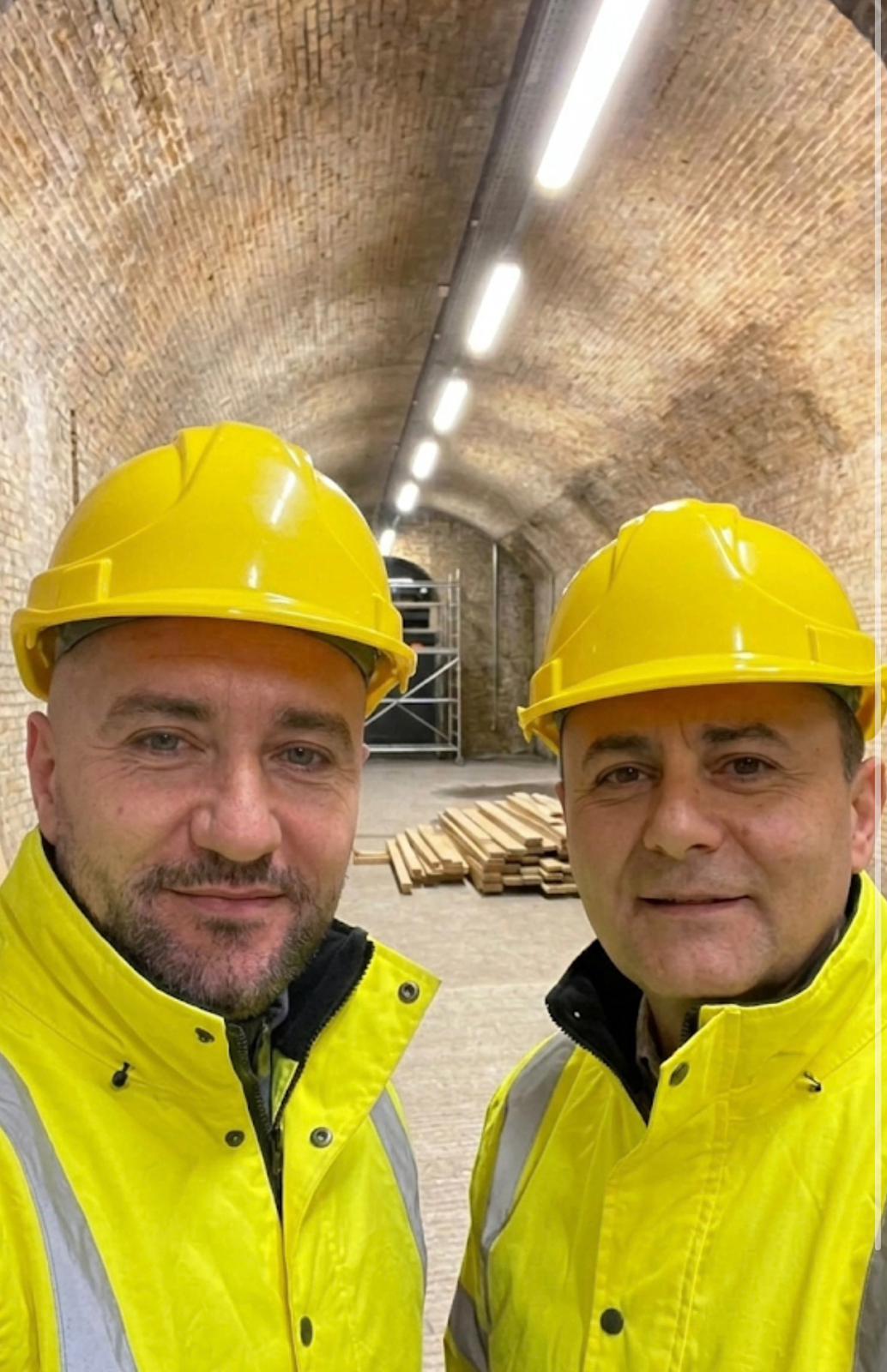 Aurel and David Kaloci, directors of 2K Construction Ltd, on a London site